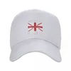 Basker coola Storbritannien flagga union jack tillverkad i Englan casquette polyester cap fashionabla hatt wicking sport trevlig gåva