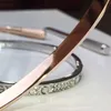 Bracelet femme couple double rangée diamant bijoux de luxe largeur 5MM processus d'incrustation caché haute résistant à la décoloration designer femmes luxueux 240228