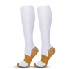 Hommes femmes nylon athlétique infirmières genou médical haute compression de cuivre chaussettes antibactériennes