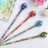 Acessórios de cabelo antigos chineses Cloisonne para senhoras Pan Hairpin área cênica