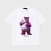 24SS Men's Plus Teespolos Round Neck broderad tryck Polar Style Summer Designer T-shirt Street Pure Cotton Pa Men's Shirt Strawberry Bear Mönster T-shirt 662