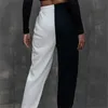 Jeans da donna 2023 Autunno e inverno Abbigliamento donna Pantaloni Harajuku Elastico in vita Tasca laterale Sun Moon Stampa grafica Colorblock Punk Pantaloni