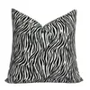Pillow Modern Print Ainimal Skin Soft Velvet Black White Cover Bed Chair Home Decorative Case 45x45cm 1 Pc Pack