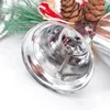 Parti Dekorasyonu 1 PC Asma Gümüş 2-Bells Döngü Noel Ağacı Kolye 12cm Kapı Askı Duvar Süsleme Yıl Düğün Evcil Hayvanlar Boyun Yüzük