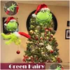 Décorations de Noël Année Furry Green Bras Ornement Titulaire pour l'arbre Accueil Party Vente 211012 Drop Livraison Jardin Fournitures de fête Dhlkq