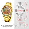 Hip Hop Iced Out Fashion Sunflower Diamond Diamond Diamond inlaid Moissanite Quartz Watch for Men