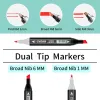 Markörer 8012 Markörer Alkohol Filt Pen Manga Sketching Markers Dual Brush Art School Supplies Ritning Set School Art Supplies