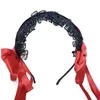 Accessori per capelli Copricapo Ragazze Forcina Arco Trucco Cameriera Ruffles Fascia in pizzo Stile coreano Lolita Band Donna