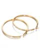 Modedesigner hoop örhängen huggie med strass enkel stor cirkel guld färg loop örhänge för kvinnor smycken gåva7944036
