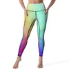 Aktive Hose Winter Nachthimmel Yoga Lady Nordlichter Print Leggings Hohe Taille Kawaii Legging Stretch Design Fitness