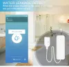 Detector Tuya Zigbee Wi -Fi Smart Water Sensor Desector de vazamento de água de inundação Alarme Smart Life Controle funciona com tuya zigbee gateway