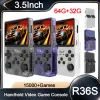 Jogadores R36S Retro Handheld Game Console 3,5 polegadas IPS Screen Nostálgico Game Player 3D DualSystem Video Game Console para crianças e adultos