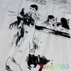 T-shirt da uomo T-shirt bianca con stampa ritratto ERD T-shirt oversize a maniche corte da donna di alta qualità J240228