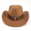 Berets Western Cowboy Hat Vrouwen Men Peach Heart Top Roll run