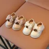 Outdoor Pasgeboren Baby Schoenen Mooie Butterflyknot Meisje Schoenen Kralen Omzoomd Peuter Rubberen Zool Antislip Wandelschoenen Baby F07192