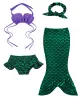 Swimwear Jurebecia Mermaid Swimsuits For Girls 3 Pieces Bikini Set Kids Mermaid Bathing Suit Beach Holiday Tankini Swimwear