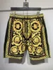 Shorts masculinos oeing 2024 marca de moda juventude solta casual tribunal barroco floral praia calças homens quinto