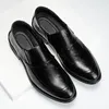 Casual Shoes Luxury Men Leather Outdoor Slip On Formal Dress for Mane Party Wedding Office Work Business