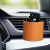 Car Organizer Air Vent Storage Bag PU Leather Pen Holder Pocket Sunglass Coin Key Card