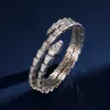 Armband High Version V Double Circle Micro Set Zircon Plated Elastic SMRILD EDITION SNAKE WOMENS BRACLATE 240228