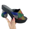 Nigerian Sandals Platforme Buty Ladies Party High Heel Otwarte palce Luksusowe ślubne kobiety Wysokie obcasy Sandały Sandały Sandały 240221