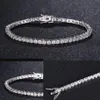 Zircon 4mm Men Tennis Bracelet Solid 925 Sterling Silver Tennis Chains Mens Hip-Hop Tide Bracelets 7 5 inch Silver Jewelry Gifts232W