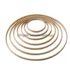 Artesanato Ferramentas Home Decor Anel de Bambu Círculo de Madeira Redondo Catcher DIY Hoop para Flor Grinalda Casa Jardim Planta Pendurado Drop Delivery A Dh9Se