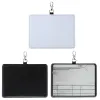 300pcs Card Holders Sublimation DIY White Blank PU Cross Employee Name ID Holder Cover Hoop LL