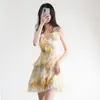 Mulheres Vestidos de Verão Sundress Impressão Manga Longa Vestido Preto Lace Corset Dress Outfits Noite Casamento Prom Club 210422