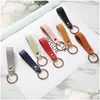 Cartoon Accessories Pu Leather Keychain Casual Strap Lanyard Key Chain Waist Wallet Keychains Car Keyring Keyholder Jewelry Gift Drop Dhjlg