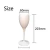 Verres à vin Gobelets à vin en plastique Acrylique Verres à champagne incassables 480 ml 16 oz Coupes en plastique Fête Décoration de mariage Champ blanc Dhzwm