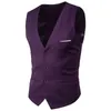 Men Vest Plus Size 6XL Fashion Slim Fit Sleeveless Wedding Waistcoats 9 Colors Solid Business Leisure Casual Dress Suit Vests 240228