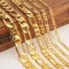 Gold Filled Solid Necklace Curb Figaro Chains Bracelet Link Men Choker Male Female Accessories Fashion Party Gifts Chokers161Y