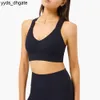 Lu Lu Yoga Outfit Collant sexy Crop Top Sport Align Lemons Reggiseno per donna Palestra Bralette Corsetto Haut Femme Summer Push Up Cross Beautiful Back To Gather Fitness