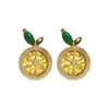 Boucles d'oreilles pendantes classique romantique mode exquise tendance zircone citron boucle d'oreille pour femmes bijoux délicats bijoux de charme Vintage