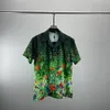 Designer skjorta 24ss herrknapp upp skjortor tryck bowling skjorta hawaii blommor casual skjortor män smal passar kort ärm klänning hawaiian t-shirt m-3xl 57