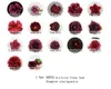 Kwiaty dekoracyjne 35pcs Burgundowy sztuczny jedwabny głowica kwiatowy w luzem pakiet materiału do DIY Girland Hairclip Scrapbook Accesorie