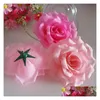 Couronnes de fleurs décoratives 100 pièces 10 cm ivoire soie artificielle tête de rose bricolage décor vigne fleur mur décoration de fête de mariage or Dr Dhruf