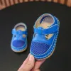 Utomhus småbarn spädbarn sandaler 2021 sommar baby flickor pojkar anticollision skor mjuk botten äkta läder barn barn strand sandaler