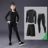 Accessories Kids Sports Running Set Girl Compression Suit Jogging Basketball Sportswear Gym Tights Girls Yoga Tracksuit Training Hooded