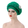 Handgemaakte Afrikaanse Cap Nigeriaanse Bruiloft Gele Afrikaanse voor Vrouwen Tulband Cap Hoofd Wrap Femme Knoop Voorgebonden Motorkap Gevlochten Tulband 240227