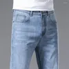 Männer Jeans 2024 Kühle Frühling Männer Mode Baggy Hohe Taille Gerade Bein Männlicher Vater Stretch Denim Hosen Slim Fit plus Größe 28-40 Hosen