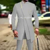 Costumes pour hommes Blazers Blanc Luxe pour hommes Slim Fit Prom Party Mariage Groomsmen Costume de marié Tuxedo 2pcs Costume de mode Homme Blazer Pantalon 519