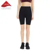 2024 Yoga Lycra tessuto a vita alta controllo della pancia allenamento pantaloncini da yoga compressione nera atletica bici da corsa pantaloncini slim stretch palestra collant