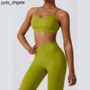 Lu Lu Align Outfits 2 Piece Set Fitness Clothing Woman Gym Exercise Apparel Seamless Workout Runner Wear Aloe Dance Activewear