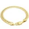 Bracelet de mode solide en or jaune 18 carats rempli de chevrons pour hommes, chaîne 337p
