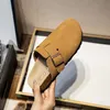 مصمم جلدي أصلي شرائح بيركينستوكس منصة Bostons تسد قبضة Flip Flop slippers النساء الرجال مشبك الصنادل المدربين في الهواء الطلق متسكعون أحذية بيركين الحجم 35-44