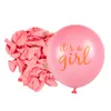 Ny ny 10st Oh Girl It's a Boy Latex Pink Blue Heart Balloons For Baby Shower Party Kön avslöjar 1: a födelsedag