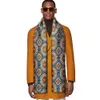 Luxy Fashion Men Men Zielony Złoty Kwiatowy 100% jedwabny szalik jesienna zima swobodna koszula biznesowa szalik 160*50 cm Barry.Wang 240227