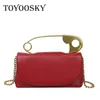 Personality Brooch Type Women's Shoulder Bags Funny Pins Design Messenger Bags Pu Leather Women Handbag Ladies Flap1260t